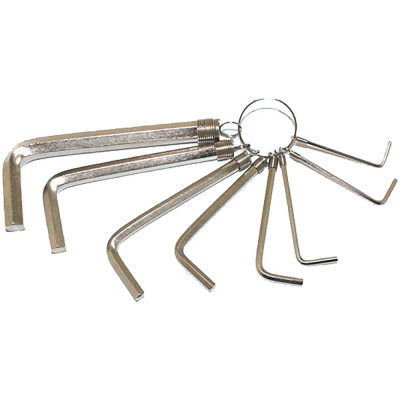 Набор ключей CNIC шестигранных из 8шт 2;2,5;3;4;5;6;8;10мм на кольце CrV никель 2301 66462