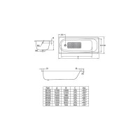 Стальная ванна BLB EUROPA 170 см, прикручивающиеся ножки B70ESLS