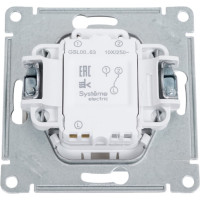 Переключатель Systeme Electric Glossa Алюминий 1-клавишный с подсветкой, сх.6а, 10АХ SE GSL000363