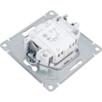 Переключатель Systeme Electric Glossa Алюминий 1-клавишный с подсветкой, сх.6а, 10АХ SE GSL000363