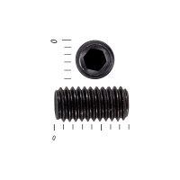 Установочный винт с внутренним шестигранником КРЕП-КОМП DIN 913, 5x8, пр. 12.9, тупой конец, черный, 100 шт. ву58пр