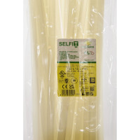 Стяжки натурального цвета SapiSelco 12.5х750 мм, полиамид 6.6, уп. 50 шт. SEL.2.452R