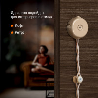 Распаечная коробка TDM ELECTRIC фарфоровая D7,8х4,5см «ЭКО» сосна SQ2802-0012