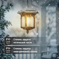 Светильник уличный TDM ELECTRIC "Самурай" 60 Вт, подвес, шагрень/бронза, Е27 SQ0330-0080