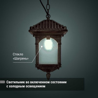 Светильник уличный TDM ELECTRIC "Самурай" 60 Вт, подвес, шагрень/бронза, Е27 SQ0330-0080