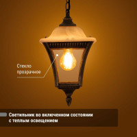 Светильник уличный TDM ELECTRIC "Глазурь" 60 Вт, подвес, прозрачное/бронза, Е27 SQ0330-0329
