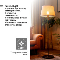 Лампа светодиодная E27 "Филамент" С37-6 Вт-230 В-2700 К TDM ELECTRIC SQ0340-0298