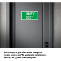 Знак "ВЫХОД" TDM ELECTRIC 200х100мм (казахский язык), в упаковке 10 штук SQ0817-0074
