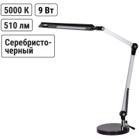 Светодиодный настольный светильник TDM ELECTRIC СН-50, 2 колена, 220 В, 9 Вт, 5000 К, сереб-черн, SQ0337-0162