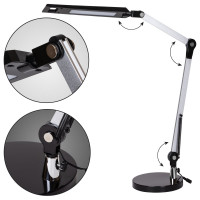 Светодиодный настольный светильник TDM ELECTRIC СН-50, 2 колена, 220 В, 9 Вт, 5000 К, сереб-черн, SQ0337-0162