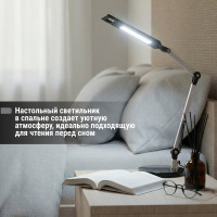 Светодиодный настольный светильник TDM ELECTRIC СН-50, 2 колена, 220 В, 9 Вт, 5000 К, сереб-черн, SQ0337-0162