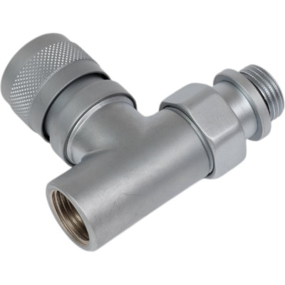 Прямой вентиль на подачу SR Rubinetterie Tondera 1/2", преобразуемый в термостатический, матовый хром 0612-1500CS00