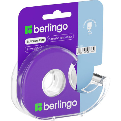 Набор клейкой ленты Berlingo, 12 шт., 19мм х 33м, прозрачная, в пластиковом диспенсере FSk_19331