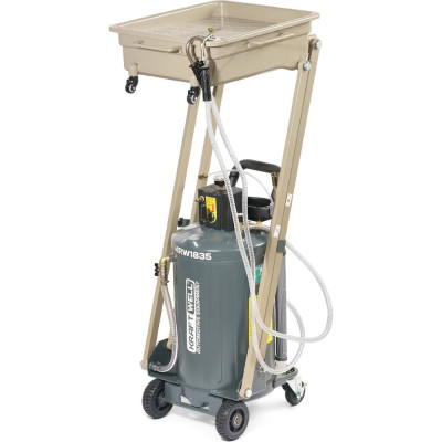 Установка для слива и откачки масла/антифриза с пантографной ванной KraftWell 140 л KRW1835