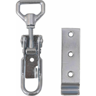 Замок для ящика VORMANN с регулирующим винтом, с выгнутой ответной частью 125/145х47 мм, оцинкованный 01205000/9030