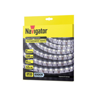 Светодиодная лента Navigator NLS-335CWS120-8-IP20-12V 14449