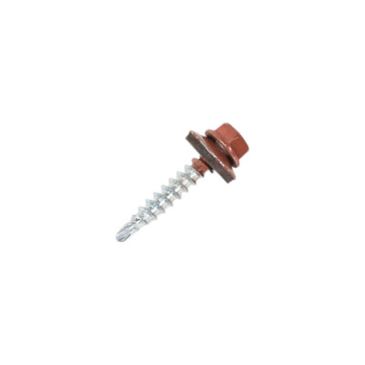 BOHRER Саморез кровельный 4,8x29 RAL3009 красная окись 250 шт SKRAL3009-4,8x29-250