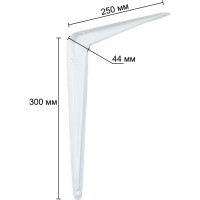 Кронштейн жестяной VORMANN 250x300x44 мм, цвет: белый лак, 00150 250 LW