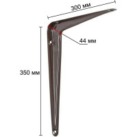 Кронштейн жестяной VORMANN 300x350x44 мм, цвет: коричневый лак, 00150 300 LB