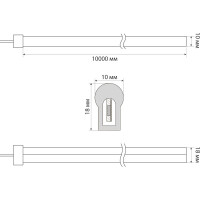 Светодиодная лента Uniel 10M/RGB/1.5M IP67 RRP100C01 ULS-N22 UL-00006688