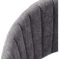 Стул BRADEX Turin серый вельвет с чёрными ножками FR 0556