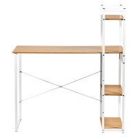 Письменный стол BRADEX Frame с полками, 100x45x110 см, светлое дерево, белый FR 0691