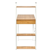 Письменный стол BRADEX Frame с полками, 100x45x110 см, светлое дерево, белый FR 0691