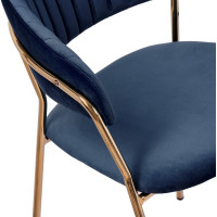 Стул BRADEX Turin синий с золотыми ножками FR 0557
