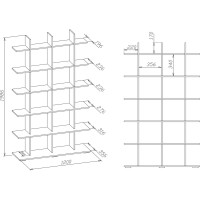 Стеллаж СОКОЛ белый СТ-6 СТ6Б6