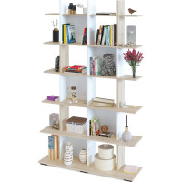 Стеллаж СОКОЛ дуб сонома/белый СТ-6 СТ6Дс5б6