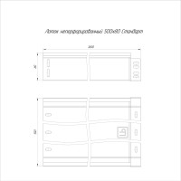 Неперфорированный лоток Промрукав Стандарт 500х80х3000 1,0 мм 3м PR16.0062