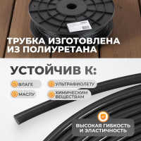 Трубка пневматическая прямая 2.5x4 мм катушка 200 м WIEDERKRAFT WDK-SPU2504