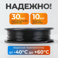 Трубка пневматическая прямая 2.5x4 мм катушка 200 м WIEDERKRAFT WDK-SPU2504