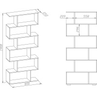 Стеллаж СОКОЛ венге СТ-1 СТ1В5
