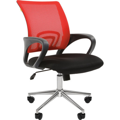 Компьютерное кресло CHAIRMAN 696 хром черно-красный 00-07077473