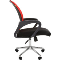Компьютерное кресло CHAIRMAN 696 хром черно-красный 00-07077473