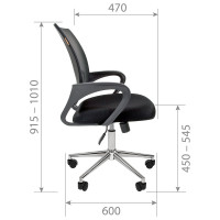 Компьютерное кресло CHAIRMAN 696 хром черно-оранжевый 00-07077469