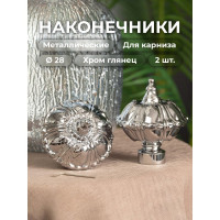 Наконечник Peora Антик хром глянец 28 мм 2 шт PC 57537