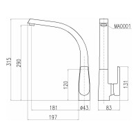 Смеситель для кухни RavSlezak VALTAVA V819.5