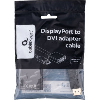 Переходник Cablexpert DisplayPort DVI 20M/29F цифровая передача 10см черный A-DPM-DVIF-002