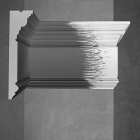 Плинтус потолочный Stenopol 110х29х2000 мм под покраску C7225