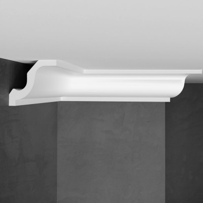 Потолочный карниз Stenopol 55х52х2000 мм под покраску C7108