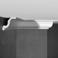 Потолочный карниз Stenopol 55х52х2000 мм под покраску C7108