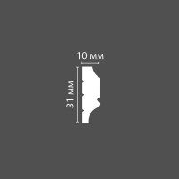 Молдинг Stenopol 31х10х2000 мм под покраску C7116