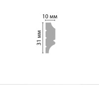 Молдинг Stenopol 31х10х2000 мм под покраску C7116