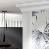 Потолочный карниз Stenopol 43х43х2000 мм под покраску C7110