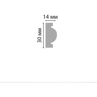 Молдинг Stenopol 30х14х2000 мм под покраску C71157