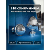 Наконечник Peora Жёлудь хром глянец 28 мм 2 шт PC 57031