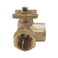 Трехходовой шаровой кран TECHNO 3020A латунный, под привод DN20, G3/4, КVS 4.0 640320-1