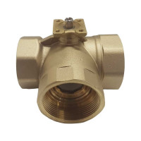 Трехходовой шаровой кран TECHNO 3050B латунный, под привод DN50, G 2, КVS 63.0 640350-2